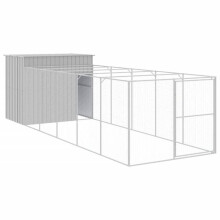 Nicho para cachorro - HELLOSHOP26 - Modelo 02_0043509 - Aço galvanizado - 214 x 661 x 181 cm - Cinza claro