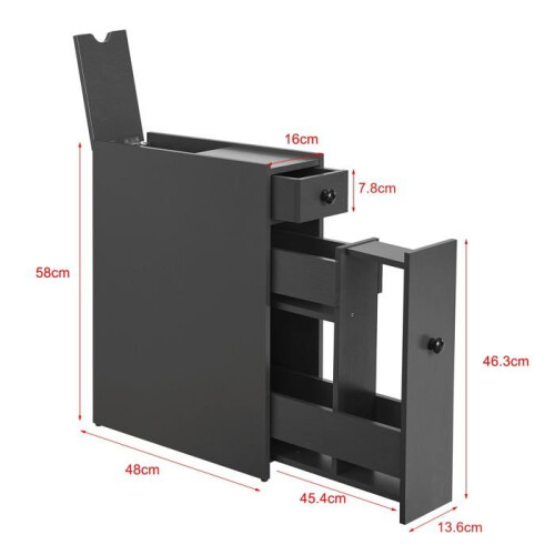 Mobile bagno basso con 2 cassetti 58 x 16 x 48 cm 1