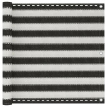 Écran de balcon PEHD 90 x 500 cm anthracite et blanc 02_0010339