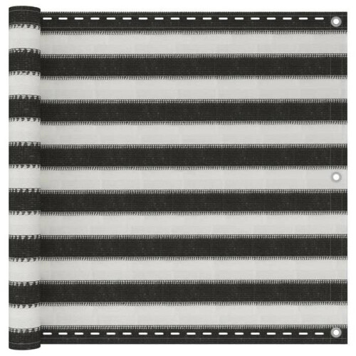 Écran de balcon PEHD 90 x 500 cm anthracite et blanc 02_0010339