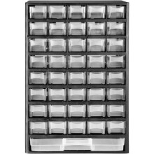 Casier Ă vis plastique 41 tiroirs cadre solide en plastique noir 3408179