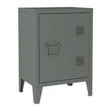 Mesa de cabeceira em aço laminado 57 x 40 x 30 cm cinza escuro 03_0008681