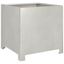 Jardinière - HELLOSHOP26 - 40 x 40 x 40 cm - Acier inoxydable - Gris - Résistante à la rouille