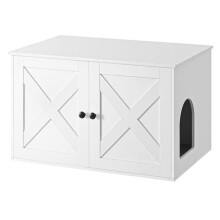 Maison de toilette 80 x 53 x 50 cm pour chats marron rustique et noir 12_0006337