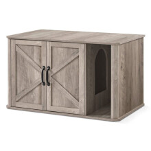 Caixa de areia moderna - HELLOSHOP26 - Grège mesclado - 85x48,5x50 cm - Suporta 75 kg - Para gatos grandes