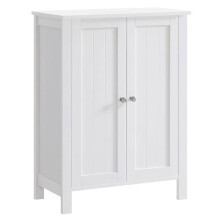 Móvel de banheiro - HELLOSHOP26 - 60x30x80 cm - 3 compartimentos moduláveis - Acabamento branco - Estilo cottage