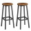 Barkrukken - HELLOSHOP26 - Set van 2 - Hoogte 74 cm - Metaal - Timloos design 1