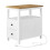Mesa de apoio - HELLOSHOP26 - 60x35x60 cm - 2 gavetas - Tomada integrada - Estilo costeiro 1