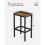 Sgabelli da bar - HELLOSHOP26 - Set di 2 - Stile industriale - Marrone rustico - Ferro nero 2