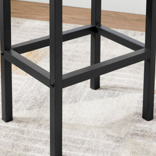 Sgabelli da bar - HELLOSHOP26 - Set di 2 - Stile industriale - Marrone rustico - Ferro nero 2