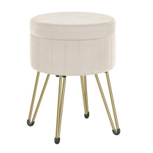 Sgabello - HELLOSHOP26 - Stoccaggio in Velluto - 39 cm - 136 kg - Design Contemporaneo