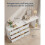 Coiffeuse - HELLOSHOP26 - Modèle avec étagère - Blanc - Montage rapide - 6 tiroirs 4