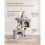 Kratzbaum - HELLOSHOP26 - 67 cm - Hellgrau - 2 Nischen - Sisal-Kratzsäulen 2