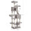 Kratzbaum - HELLOSHOP26 - 206 cm - Hellgrau - Spanplatte - Plüschstoff 2