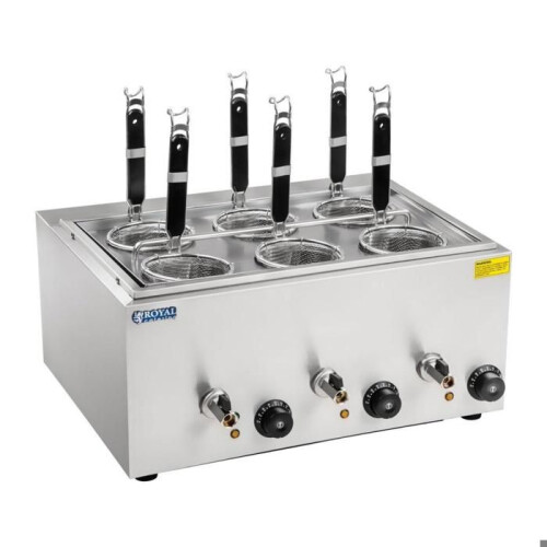 Cuocipasta - HELLOSHOP26 - 6 cestelli - Inox - 3 x 1000 W - 4 L