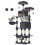 Kratzbaum - HELLOSHOP26 - 206 cm - Hellgrau - 5 Ebenen - 2 gemütliche Nischen 1