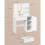 Coiffeuse - HELLOSHOP26 - Miroir LED - 1 tiroir - 2 étagères - Blanc moderne 4