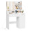 Coiffeuse - HELLOSHOP26 - Miroir LED - 1 tiroir - 2 étagères - Blanc moderne 1