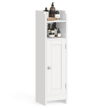 Badezimmermöbel - HELLOSHOP26 - Toilettenschrank - Weiß - MDF - 18 x 20 x 80 cm