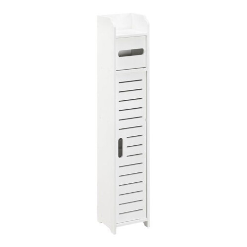 Badmeubel - HELLOSHOP26 - Moderne kast - Composiethout - Wit - 80x15x15 cm