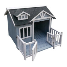 Niche per cane - Lusso - XL - Legno di abete - Esterno - Grigio