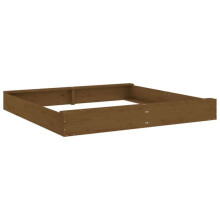 Bac à sable jeu enfant aire de jeux jardin extérieur avec sièges carré bois de pin massif marron 02_0041522