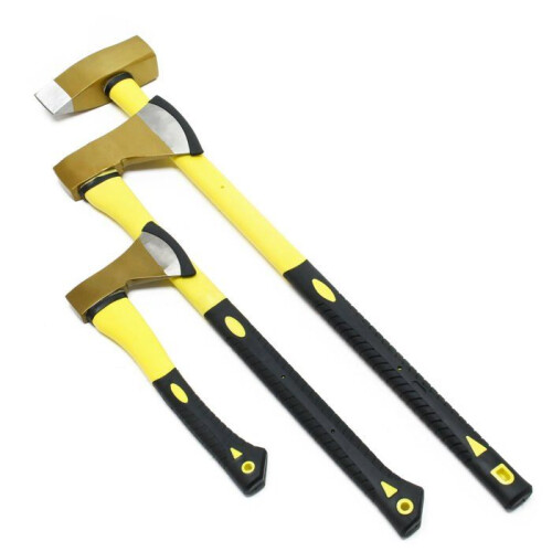 Set di 3 asce composto da un'ascia da spaccare e un martello da spaccare giallo e nero
