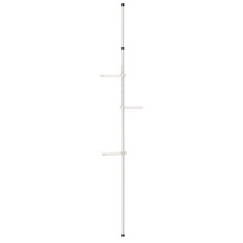 Porte-manteau télescopique avec hauteur réglable 110 - 305 cm blanc 03_0003506