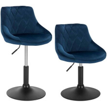 Set van 2 barstoelen in blauwe velvet 19_0000248