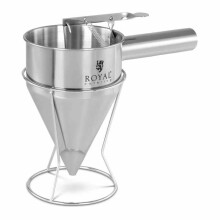 Funil a pistão 1,2 litros aço inoxidável bico: 8 mm profissional 14_0004630