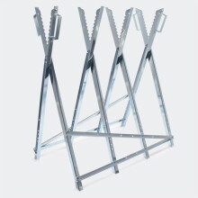 Cavalletto da taglio galvanizzato regolabile con maniglie porta legna 80 x 80 cm 3416169