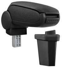 Bracciolo centrale per Hyundai I20 / 2ª generazione con compartimento imbottito in tessuto nero 03_0000491