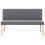 Sitzbank Pouf Hocker Möbel Bank 139,5 cm hellgrau Polyester 3002101 2