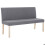 Sitzbank Pouf Hocker Möbel Bank 139,5 cm hellgrau Polyester 3002101 1
