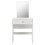 Coiffeuse avec miroir tiroir tabouret commode de coiffure 132 cm blanc 03_0005019 2