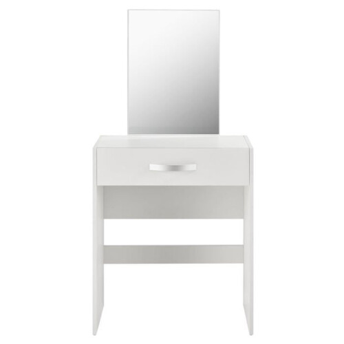 Coiffeuse avec miroir tiroir tabouret commode de coiffure 132 cm blanc 03_0005019 1