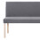 Sitzbank Pouf Hocker Möbel Bank 139,5 cm hellgrau Polyester 3002101 5