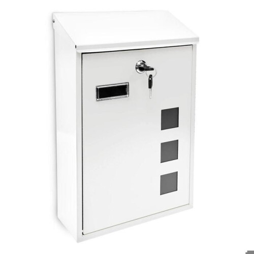 Designermailbox weiß für Außenwände Garten 1013007