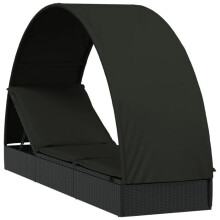 Transat - HELLOSHOP26 - Rundes Dach - Schwarz - Stahl und Harz - 211x57x140 cm