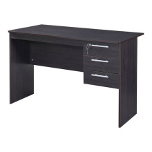 Escrivaninha - HELLOSHOP26 - 120x59x75 cm - 3 gavetas - Preto - Design atemporal