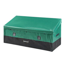 Caixa de armazenamento exterior para jardim 560 litros 155 x 64 cm verde preto 03_0009012