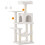 Albero per gatti - HELLOSHOP26 - 143 cm - Beige - Multi-livello - 2 piattaforme imbottite 1
