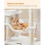 Albero per gatti - HELLOSHOP26 - 143 cm - Beige - Multi-livello - 2 piattaforme imbottite 2