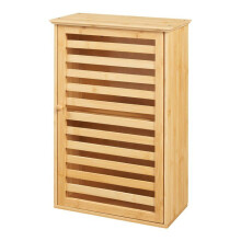 Wandregal - HELLOSHOP26 - Badezimmer - 2 Fächer - 54,5 x 37 x 16 cm - Naturbambus