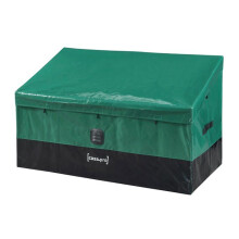Caixa de armazenamento externa - HELLOSHOP26 - 387 litros - 122 x 64 cm - Verde Preto - Resistente às intempéries
