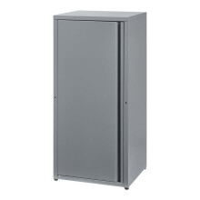 Armário metálico - HELLOSHOP26 - 88x40x35 cm - 2 prateleiras ajustáveis - Estilo industrial - Cinza