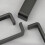 (128mm Handle) Dark Grey Cabinet Handles Square D-Bar 128-288mm 12