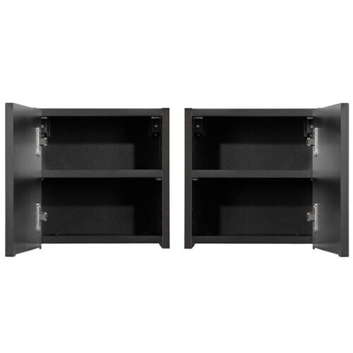 Armoire murale - HELLOSHOP26 - 30 x 30 x 19 cm - Noir - MDF - Softclose 1