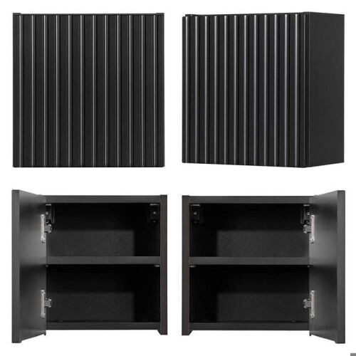 Armoire murale - HELLOSHOP26 - 30 x 30 x 19 cm - Noir - MDF - Softclose