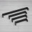 (128mm Handle) Dark Grey Cabinet Handles Square D-Bar 128-288mm 14